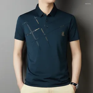 Herenpolo's High-end designerpoloshirt Gedrukt geborduurd revers T-shirt voor heren Koreaanse zakelijke casual modetrend Zomerkleding