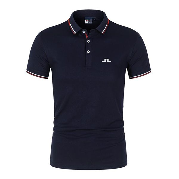 Polo da uomo Alta qualità da uomo J Lindeberg Summer Top Camicia a maniche corte Fshion Colletto con risvolto Casual Sport Business TopUomo UomoUomo