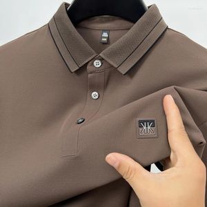 Herenpolo's Poloshirt van hoge kwaliteit Herfstrevers Borduursticker Lange mouw Europa Modetrend Casual onderkleding