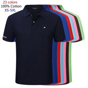 Polos pour hommes Polo d'été 100% coton pour hommes de haute qualité Casual Sportswear T-shirt à revers à manches courtes Fit Fashion Clothing Top Shirt 230713