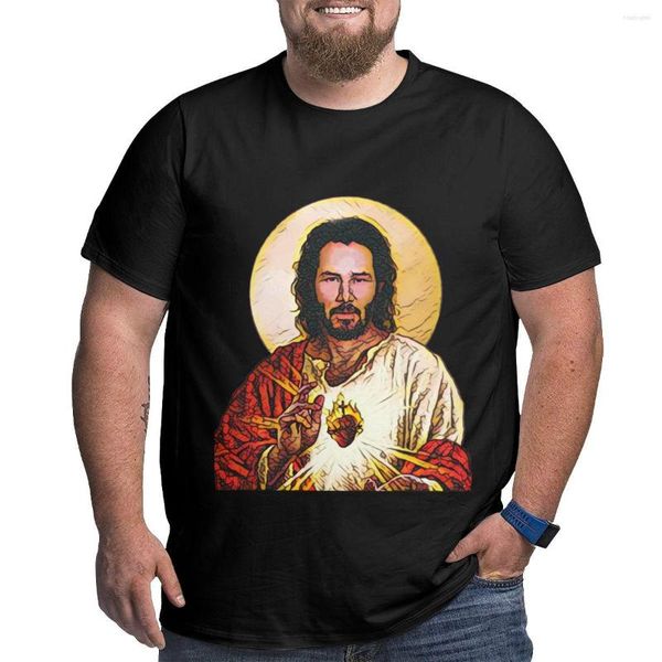 Polos pour hommes Holy Keanu - T-shirts Gadgets Masques faciaux T-shirt Chemisier grande taille Mode coréenne T-shirts surdimensionnés pour hommes Graphic