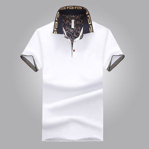 Polos Hot Sales Hot Sales Design Luxury Design masculin Summer Cold-down Slves Slves Cotton Shirt Men Top