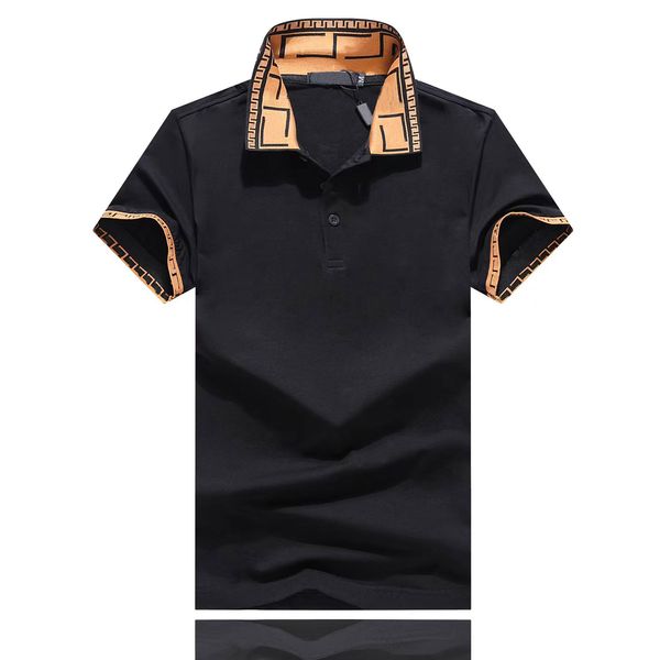 Polos pour hommes Ventes Chaudes Chemise De Luxe Design Homme D'été Col Rabattu Manches Courtes Chemise En Coton Hommes Top M-3XL