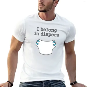 Polos masculins J'appartiens à des couches t-shirt plus tailles de vêtements hippies garçons blancs hommes t-shirts drôles