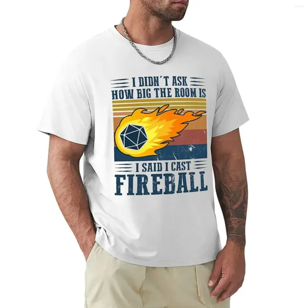 Polos masculins Je n'ai pas demandé quelle est la taille de la pièce, T-shirt rétro vintage de Fireball Cast Fire