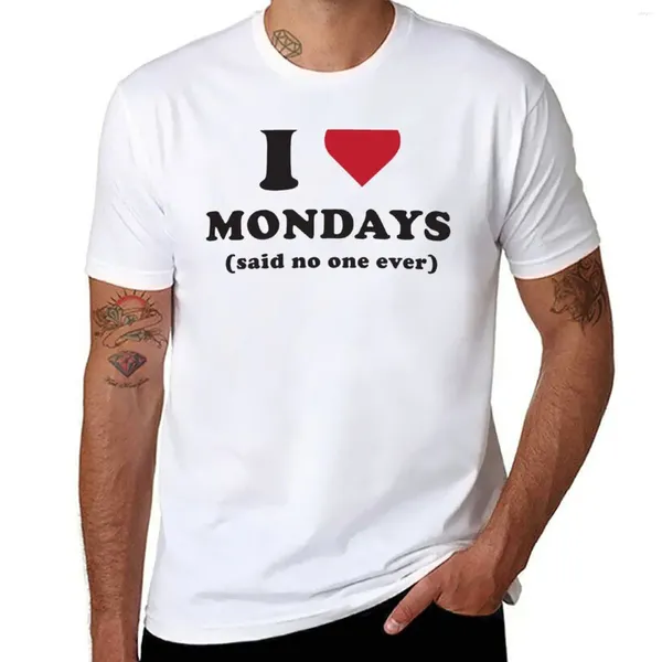 Polos masculins j'aime les lundis ... a dit que personne jamais les t-shirts de sport de sport vêtements esthétique t-shirts pour hommes pack