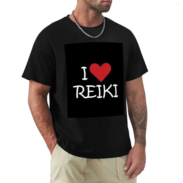 Polos pour hommes J'aime le Reiki. Cadeau Reiki parfait pour ceux qui aiment le Reiki ! T-Shirt Vintage T-Shirt Fan de sport T-shirts à manches courtes T-Shirt hommes