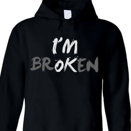 Herenpolo's I m Ok Broken Invisible Illness Unisex Pullover Hoodie Sweatshirt 230629