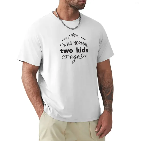 Polos pour hommes J'étais normal il y a deux enfants T-shirt T-shirt de mode coréenne T-shirts graphiques pour hommes grands et grands