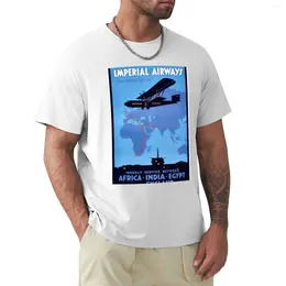 Polos Polos Imperial Airways Vintage Affiche publicitaire T-shirt Animal Prinfor Boys Summer Tops Edition Mens T-shirt Graphic