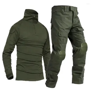 Polos pour hommes Irsoft Paintball Vêtements de travail Militaire Uniforme de tir Tactique Combat Chemises de camouflage Cargo Genouillères Pantalons Costumes de l'armée