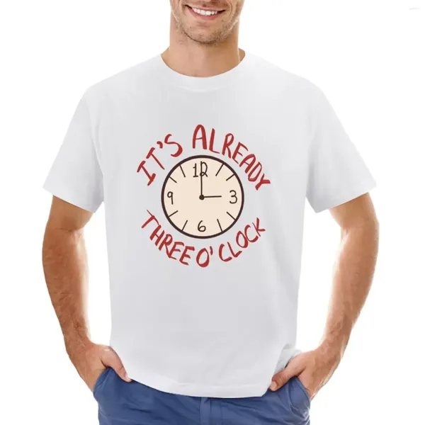 Polos masculins it_s déjà trois O_ horloge ajr t-shirt Summer Tops T-shirts ajustés pour hommes