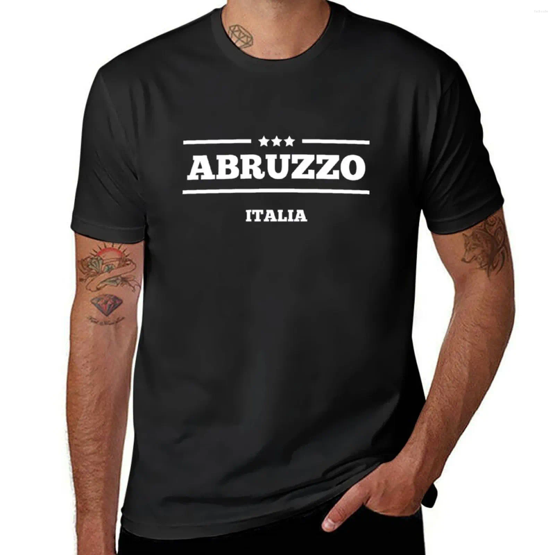 Herren Polos Italia Abruzzo T-Shirt Maglietta Regioni Italiane Tops Jungen Weiß Kawaii Kleidung T-Shirts für Männer