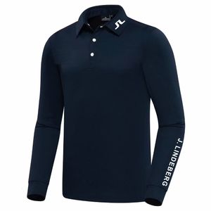 Herenpolo's J Lindeberg Golfkleding Heren Dames Lente en herfst Golf T-shirt met lange mouwen en ademend golf T-shirt -40 230830