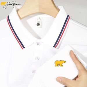 Polos pour hommes Jack Nicklaus Polo Men Polo Summer Mens Vêtements Coton Broiderie de Coton Corée