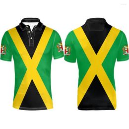 Herenpolo's JAMAICA Jeugd Diy Gratis Custom Made Naam Nummer Jam Polo Shirt Natie Vlag Jamaican Country College Print Po Logo 0 Kleding