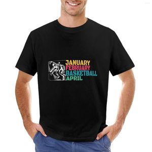 Polos para hombre Enero febrero Camiseta de baloncesto Pegatinas ........ Camiseta gráfica Camiseta de manga corta Camisetas divertidas para hombre