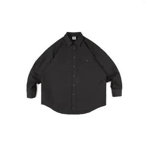 Polos pour hommes Style japonais tombé épaules de chemise décontractée lâche chemises en gros personnalisées