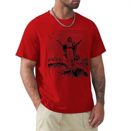 Polos pour hommes Jesus Surf T-Shirt T Shirt Homme T-shirt à manches courtes à séchage rapide Vêtements esthétiques T-shirts pour hommes Coton