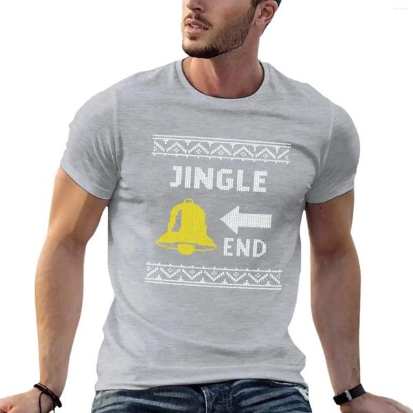 Men's Polos Jingle Bell End - Family Family Christmas Tricoted Pattern for or Friends T-shirt Funnys Vintage Anime Mens Cotton T-shirts