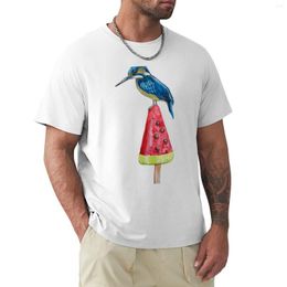 Polos pour hommes T-shirt Kingfisher T-shirts personnalisés Hauts d'été Garçons Chemise à imprimé animal Hommes Manches longues