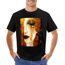 Polos pour hommes Klimt Golden Tears T-Shirt haut d'été à séchage rapide vêtements