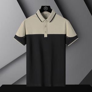 Polos Polos Korea Style Brand Fashion Polo shirts korte mouw heren patchwork zomer polyester ademende tops tee oversize 4xl 230414