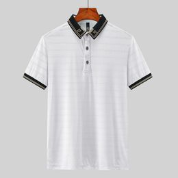 Heren Polos Korea -stijl Solid Brand Fashion Black Wit Polo -shirts Korte mouw Heren Summer Ademende tops T -shirt 6xl 7xl 8xl 230225