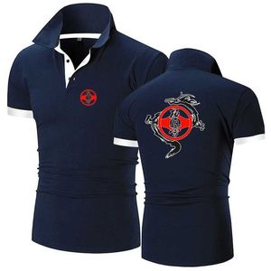 Heren Polos Kyoto Karate 2023 Heren Zomer Gedrukt Mode Polo Shirt Comfortabele korte mouwen Pure katoenen Harajuku Leisure Sports Top Q240508