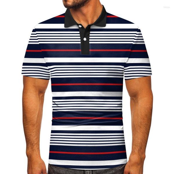 Polos pour hommes grands t-shirts pour hommes décontracté été à manches courtes col rabattu chemise imprimé t-shirt haut chemisier flou chaud pantoufle