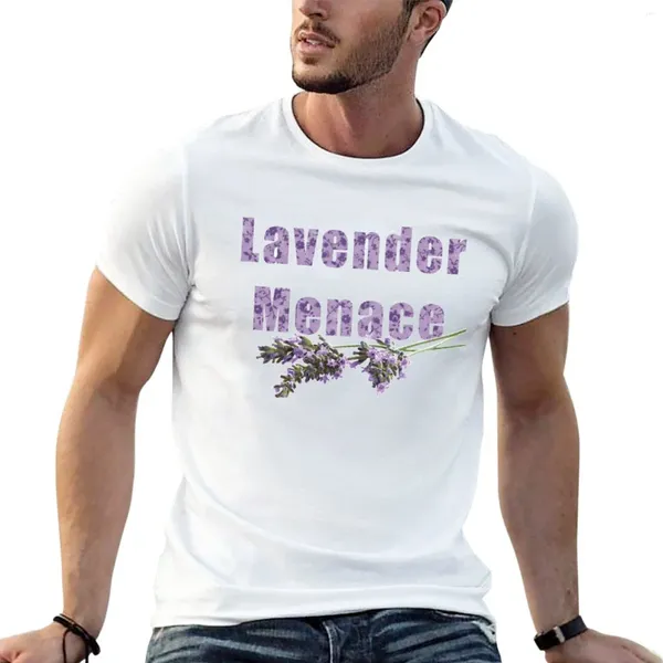 Polos Menos Lavender Menace 2.0 T-shirt Sweat Shirt Graphic T-shirts drôles de vêtements esthétiques pour hommes