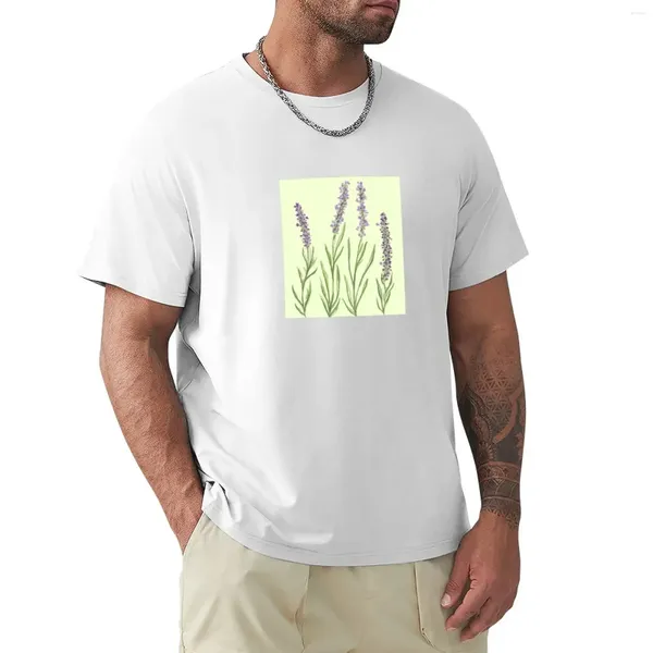 T-shirt de lavande pour hommes pour hommes