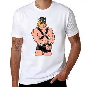 Polo's voor heren van leer He-Man T-shirt Anime zomertop zwarte T-shirts met korte mouwen