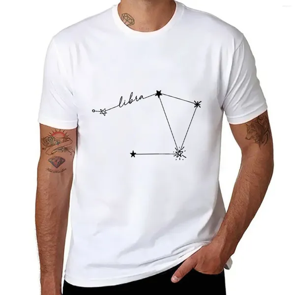 Polos pour hommes Balance Constellation dessin autocollant T-Shirt à manches courtes T-shirts vierges vêtements Anime T-shirts graphiques pour hommes