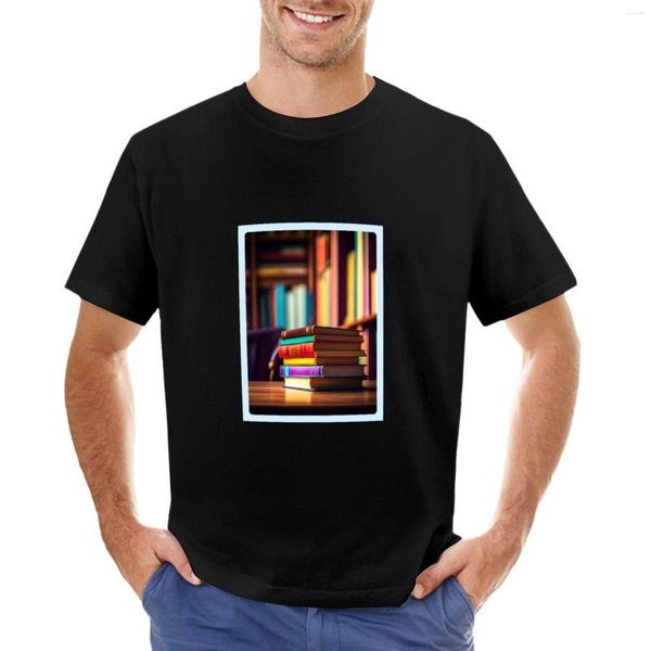 Camiseta de la sala de lectura del libro de la biblioteca de los polos de los hombres Camisetas en blanco Fruit Of The Loom para hombre