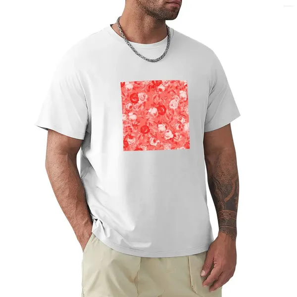 T-shirts à motif floral Coral Coral Coral Coral Vintage