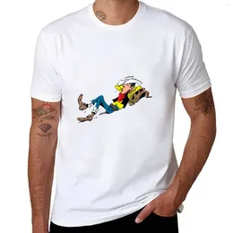 Polos pour hommes Lucky Luke T-shirt Vêtements mignons Vintage T-shirt Chemises courtes pour hommes coton