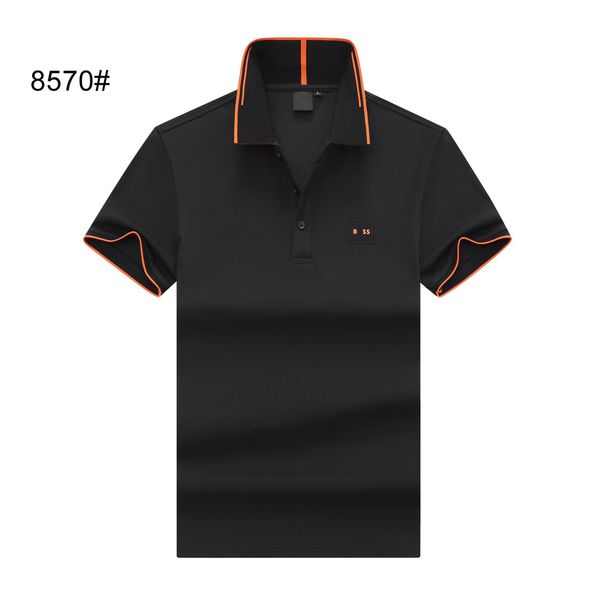 Polos pour hommes Collier de luxe de luxe à manches courtes Chemise en coton Hommes Logo brodé Femmes Hommes Tees à manches courtes Top Grossistes de vêtements taille M-XXXL