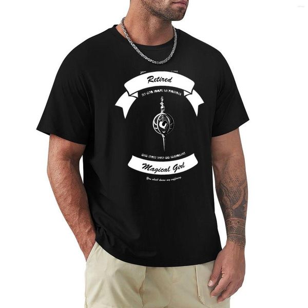 Polos pour hommes Madoka Magica T-shirt fille magique à la retraite T-shirt noir Chemises personnalisées Concevez votre propre entraînement pour hommes