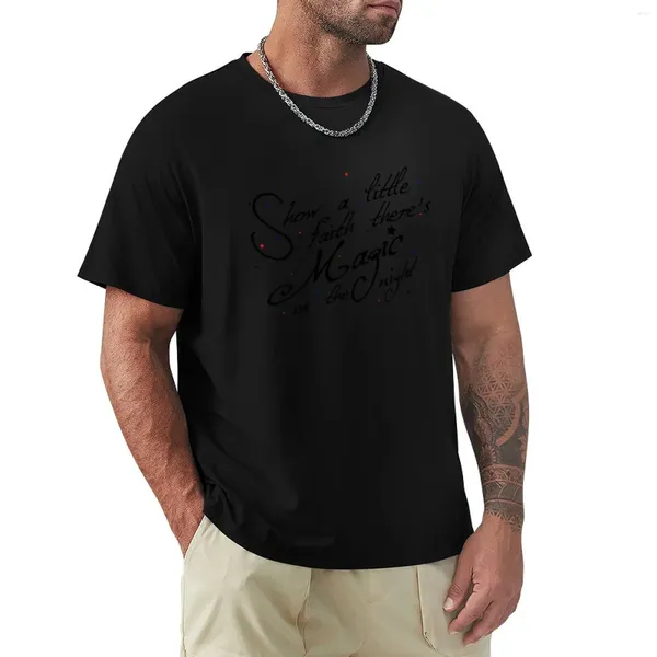 Polos para hombre Magic In The Night-Camiseta con texto negro, ropa estética, camiseta Vintage, ropa divertida para hombre, entrenamiento