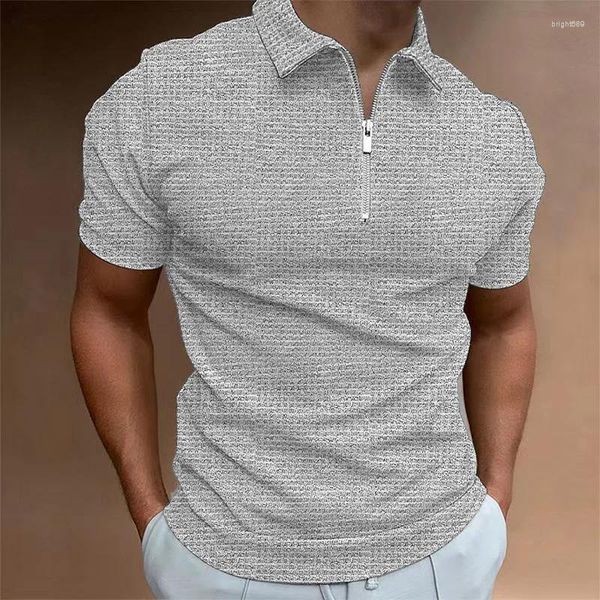 Polos masculino masculino con collar tops verdes músculos camiseta masculina camisas flacas polo sin logotipo al por mayor de ropa original 2024