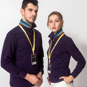 Polos pour hommes Polo Homme Automne Manches longues Coton Femme Chemises Salopette personnalisée Culture Classmates IDY