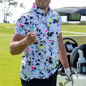Polo's voor heren Heren Sportpolo's Casual Heren Vakantie Golf Oversized Zomer T-shirts met korte mouwen 3D-bedrukt Alledaagse kleding