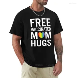 Mannen Polo Man Zomer Voor Jongens Gratis Gevaccineerde Moeder Knuffels Gay Pride Zwarte T-shirts T-shirt Heren effen Mannen Katoenen T-shirt