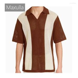 Polos masculins maxulla été en tricot à manches courtes extérieures Polo boursier décontracté mode Vêtements minces