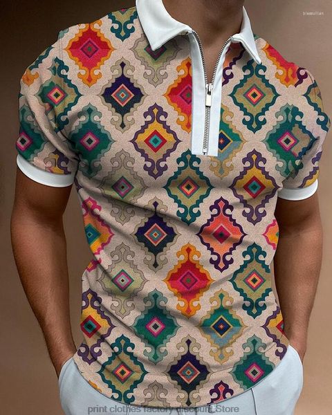 Polos para hombre Camisas para hombre Pinturas abstractas de verano Impresiones Camisetas Tops Camisas Rojas Para Hombre