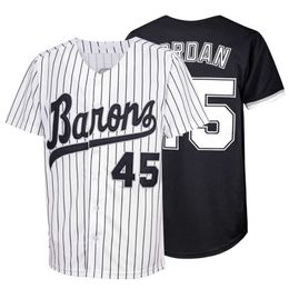 Polos masculins Barons Men # 45 Baseball Jersey Hip Hop Shirts pour le cadeau de baseball de la fête