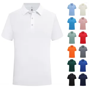 Polos pour hommes hommes respirés cols formels t-shirts en vrac en gros de polo uniforme blanc uni