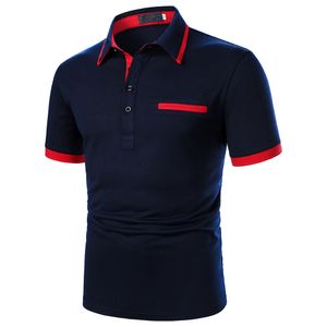 Polos pour hommes Hommes Polo Chemise À Manches Courtes Contraste Couleur Vêtements Été Urbain Business Casual Mode Tops 230825