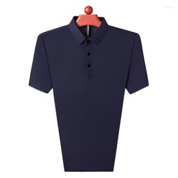Polos pour hommes hommes polo chemise à manches courtes hauts pour l'été couleur unie vêtements pour hommes mode boutons décontractés A7258